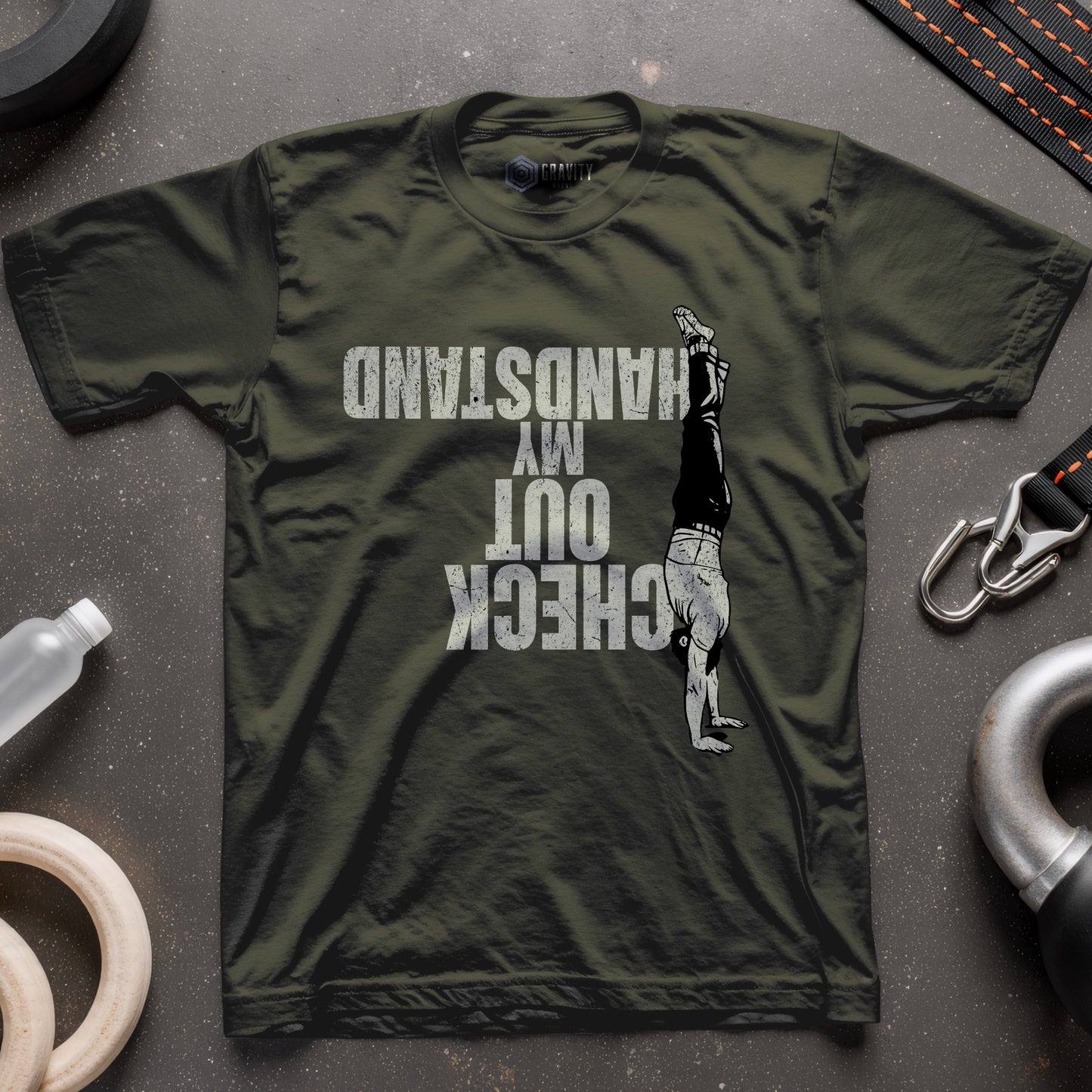 Check Out My Handstand Unisex Softstyle T-Shirt