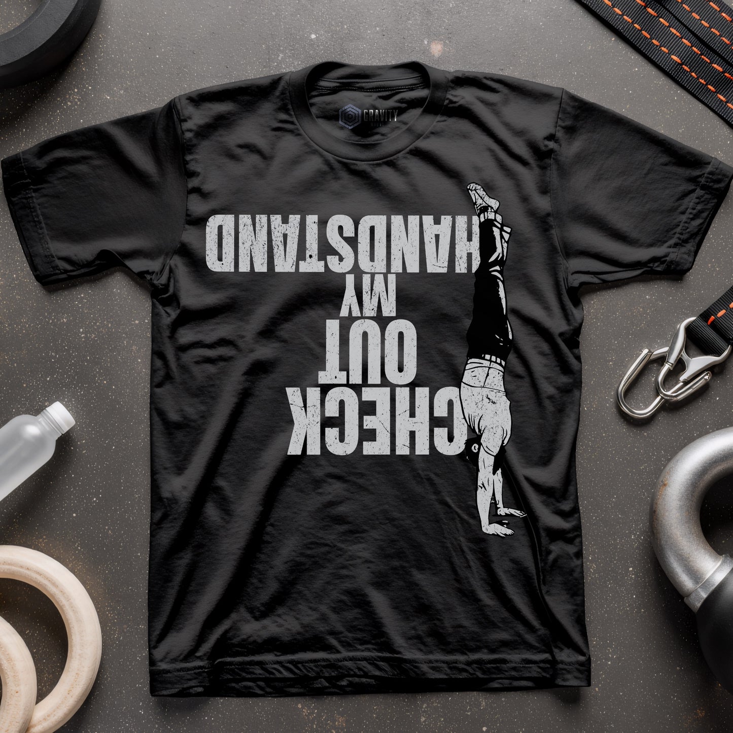 Check Out My Handstand Unisex Softstyle T-Shirt