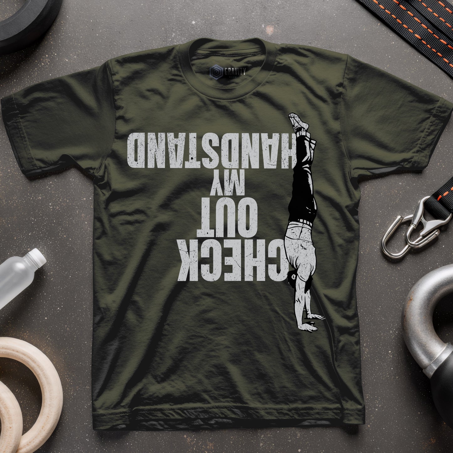 Check Out My Handstand Unisex Softstyle T-Shirt
