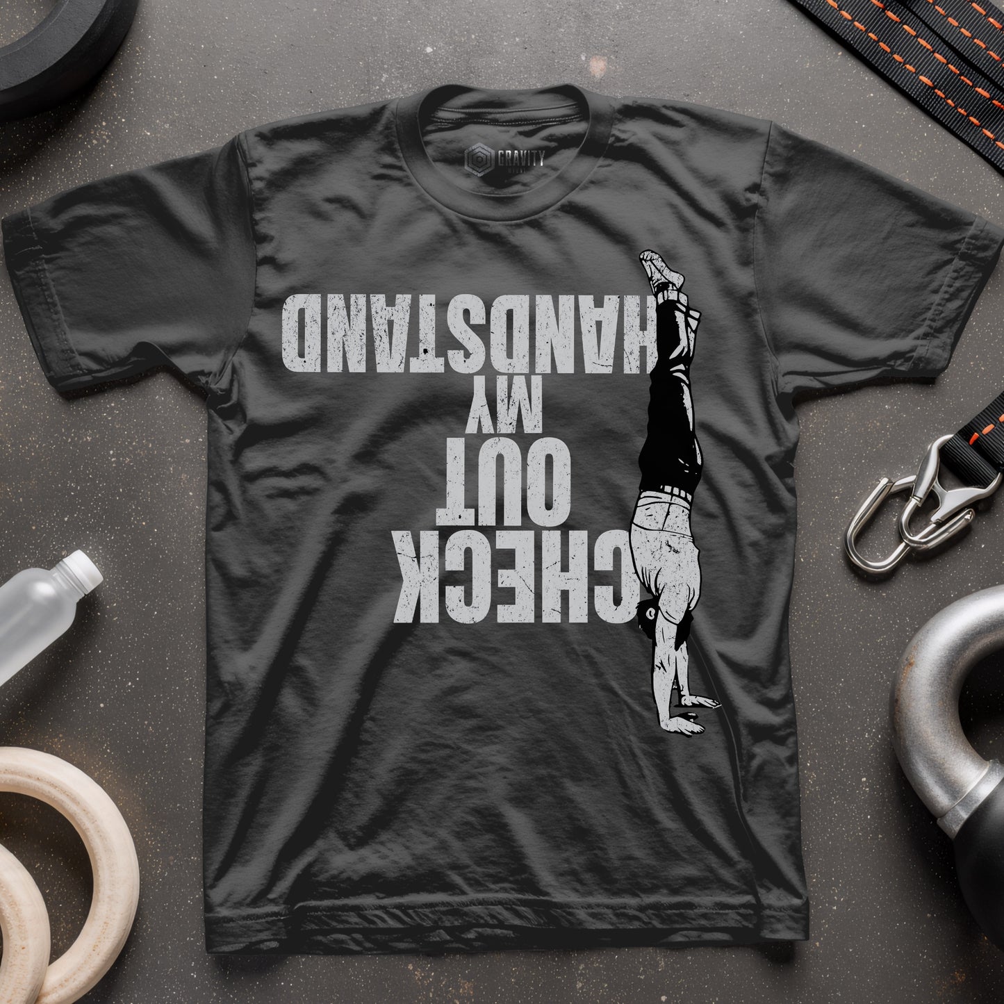 Check Out My Handstand Unisex Softstyle T-Shirt