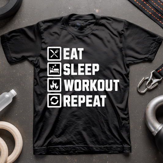 Eat Sleep Workout Repeat T-Shirt