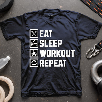 Eat Sleep Workout Repeat T-Shirt