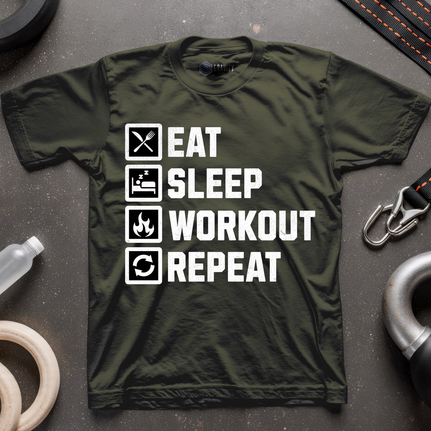 Eat Sleep Workout Repeat T-Shirt