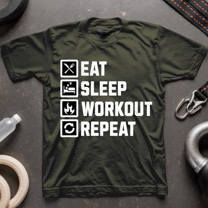 Eat Sleep Workout Repeat T-Shirt
