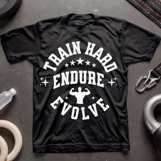 Train Hard Endure Evolve Men T-Shirt