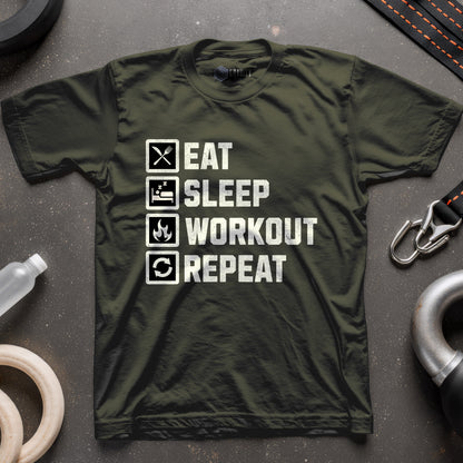 Eat Sleep Workout Repeat T-Shirt